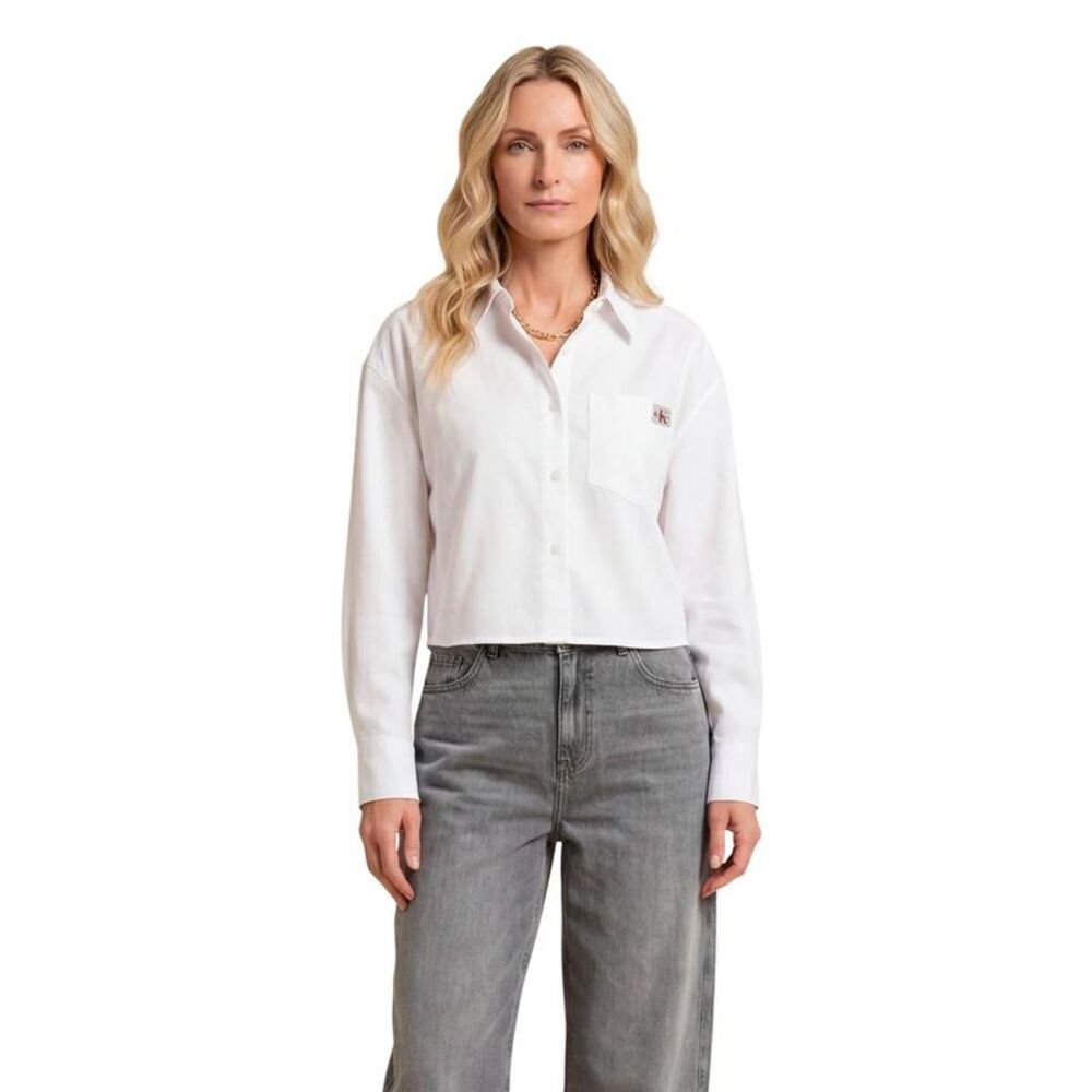 Calvin Klein Jeans White Cotton Women's Blouse